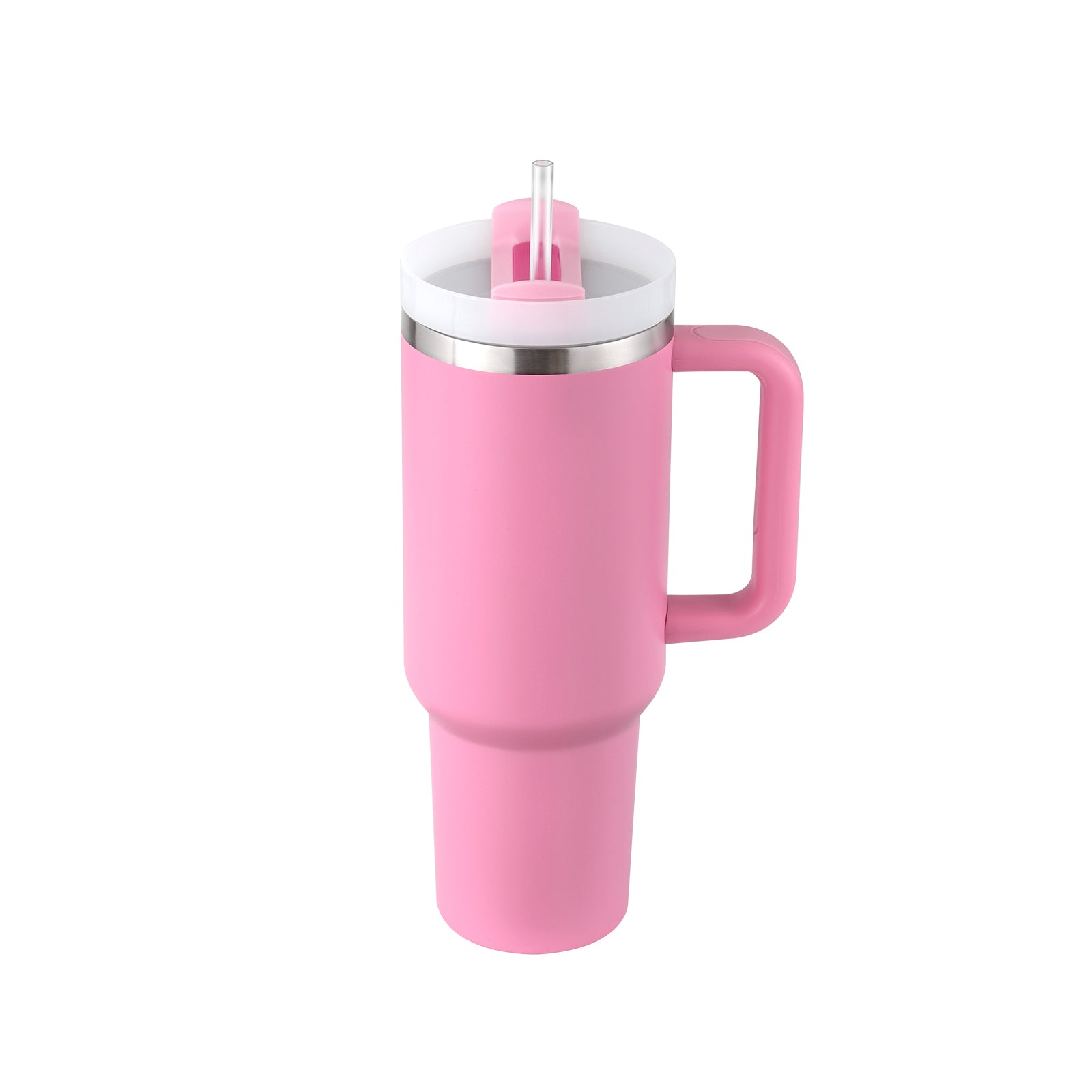 40 Oz Tumbler With Handle Straw Insulated, Stainless Steel